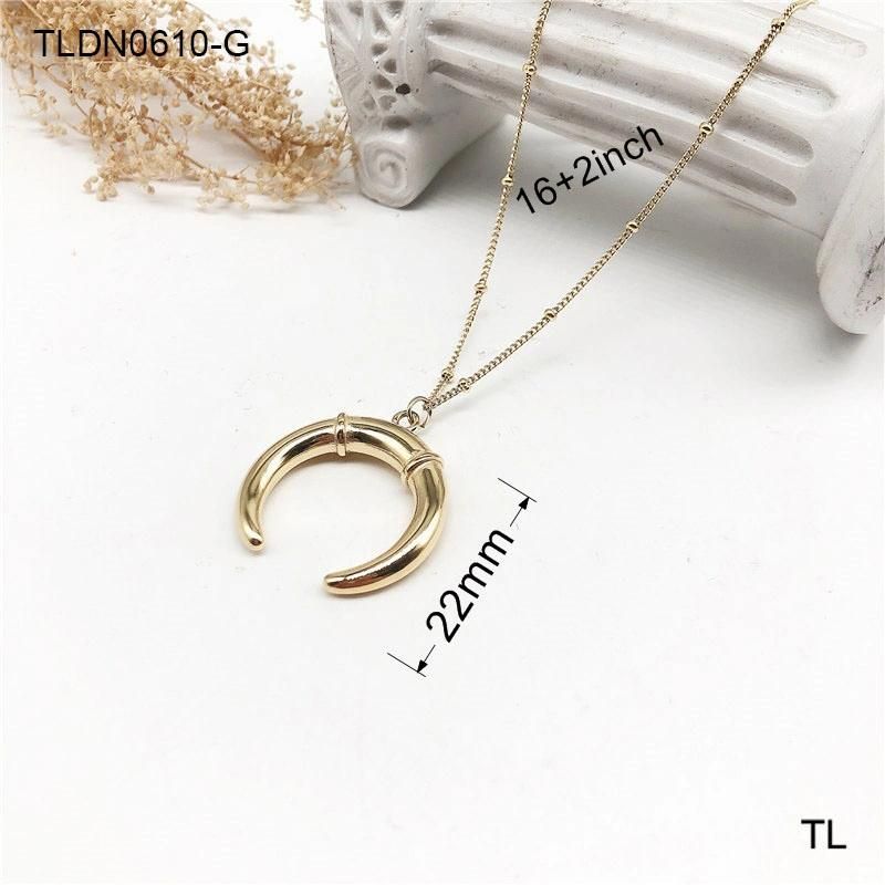 Manufacturer Custom High Quality Waterproof Fashion jewellery Gold Islamic Jewelry Moon Muslim Chain Necklace