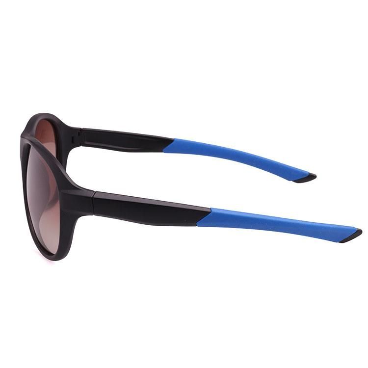 Large Round Black Frame Sports Sunglasses