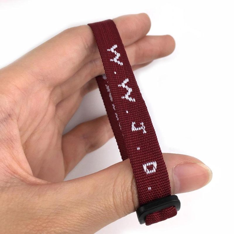 Custom Promotional Gifts Adjustable Woven Wristband Custom Jacquard Wwjd Bracelets