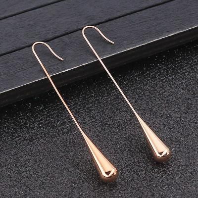 Manufacturer Custom Fashion Jewelry High Quality Non Fade Gold Plated Stainless Steel Womens Jewelry Rose Gold Plated Earring