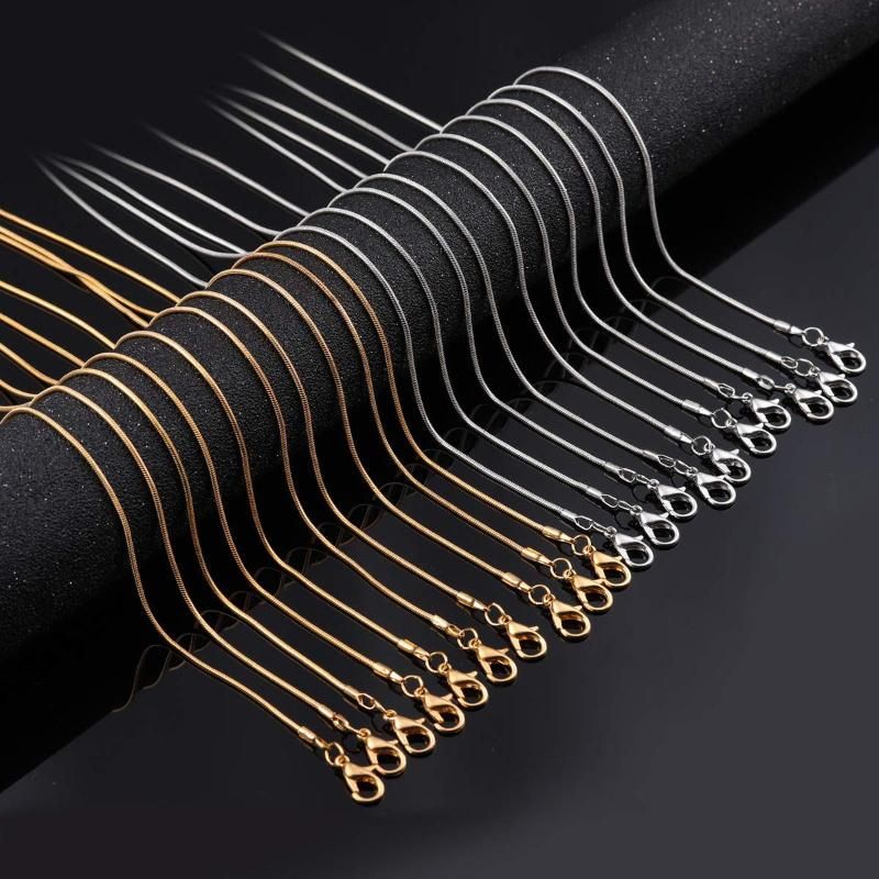 Wholesale Fashion Jewelry Stainless Steel Round Snake Necklace for Lady Jewellery Craft Design