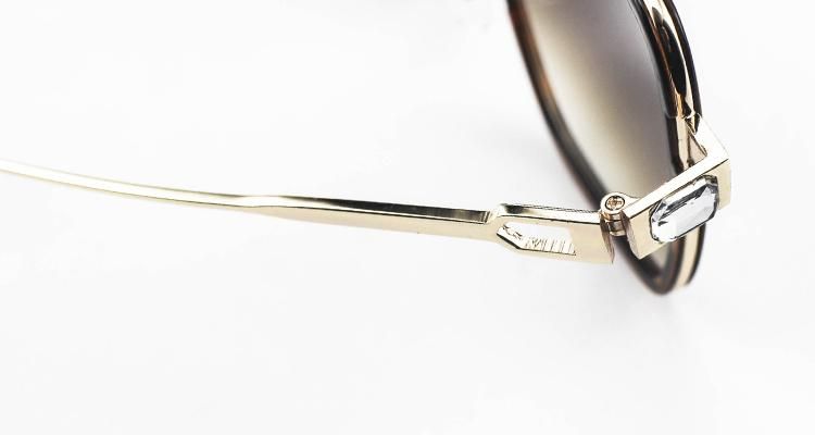 Diamond-Encrusted Square Metal Frame Women Stock Sunglasses