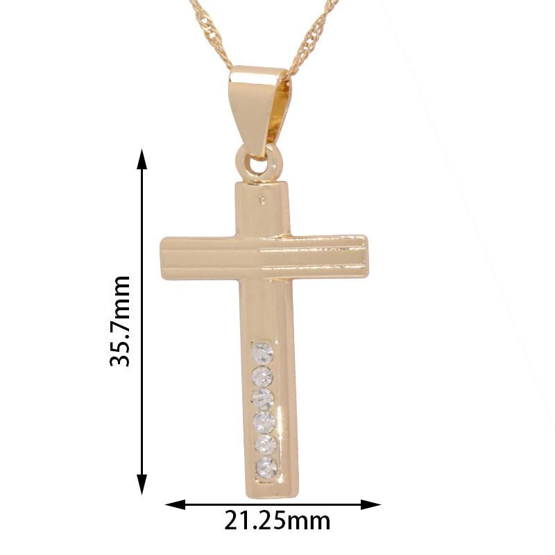 Wholesale 18K Gold Cross Pendant Fashion Jewelry Necklace