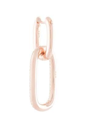 Fashion Vintage Zirconia Geometric Locking Earrings Jewelry