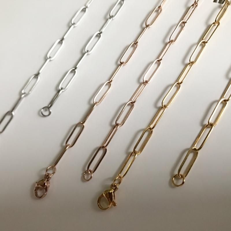 Wholesale Stainless Steel Necklace Long Flat Cable Chain