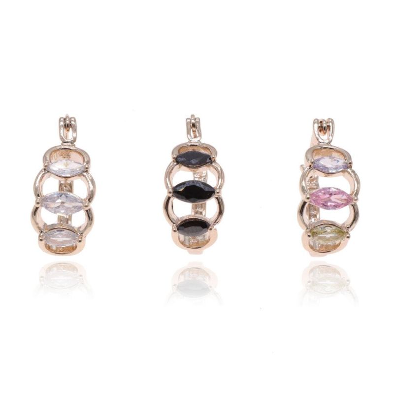 18K Gold Small Circle Fashion Zircon Women′ S Earrings