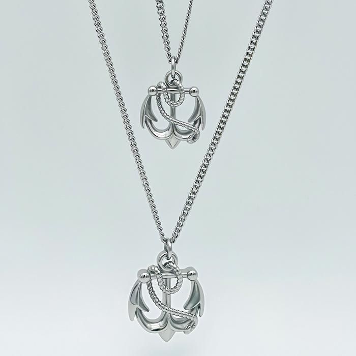 Fashion Jewelry Stainless Steel Caribbean Anchor Pendant Necklaces for Lady and Men