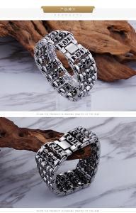 Retro Jewelry Multi-Layer Skull Chian Stainless Steel Men Bracelet