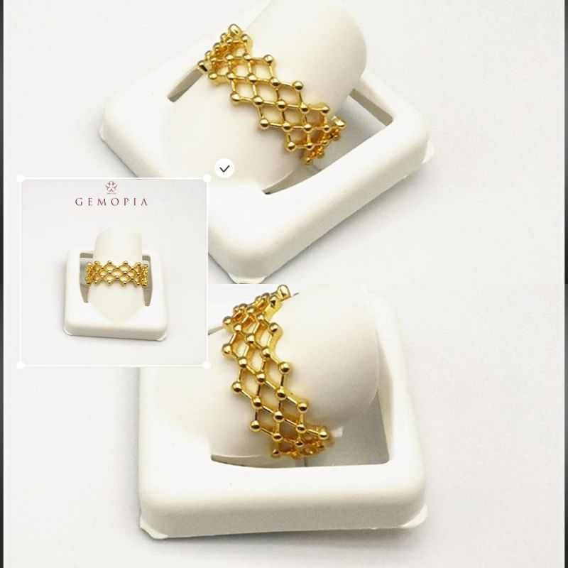Gold Fashion Womens Finger Ring Gold Plated Lady Rings