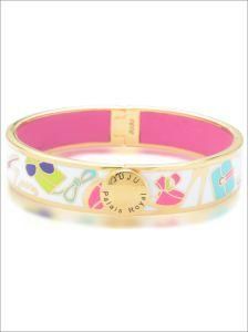 City Bangle-18k Gold Plating Metal Bangle with Enamel