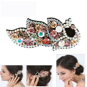 Classic Butterfly Hair Beauty with Rhinestone Hair Clip for Women