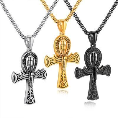 Fashion Stainless Steel Male Cross Necklace