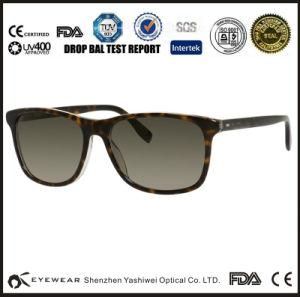 Gradient Cr39 Lens Top Acetate Sunglasses Eyewear with Diamond