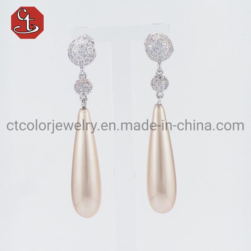 Hot sales Gold Rose plated 925 silver Customer Jewelry Earrings