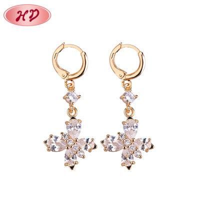 Fashion Jewelry 2020 Big Gold Multi Colorful Stone Drop Earrings