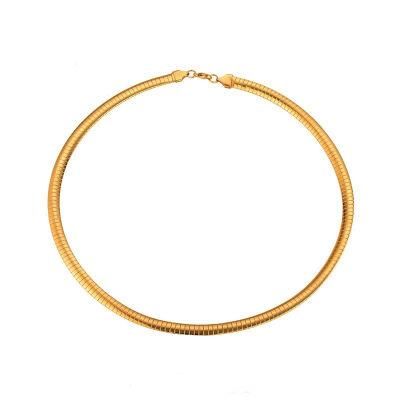 Gold/Silver Stainless Steel Snake Chain Choker Necklace for Women