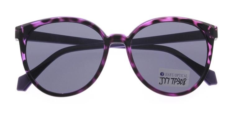 Latest Fashion Custom Purple Tr90 Round Retro Polarized Women Sunglasses