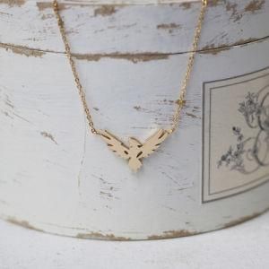 Gold Plated Stainless Steel Eagle Pendant Necklace