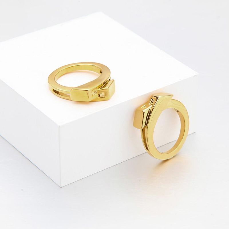 Mini Simple Matte Gold Ladies Finger Ring Women Accessories Fashion Rings Jewelry