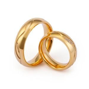 Men Jewelry Gold Men and Women Zirconia Diamond Couple Ring