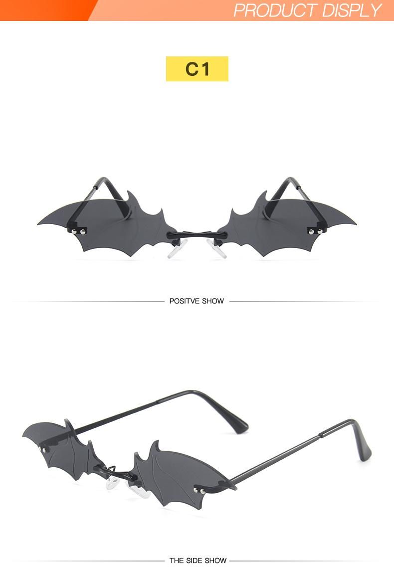 New Style Bat-Shaped Sunglasses Women Exaggerated Funny Colorful Trendy Sunglasses