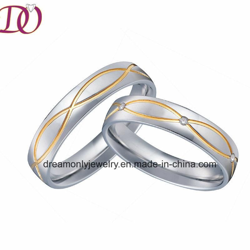 New Fashion Aliexpress Hot Sale Wedding Ring Stainless Steel Rings Pair Sets