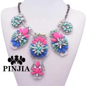 Rhinestone Necklace Glass Costume Jewelry