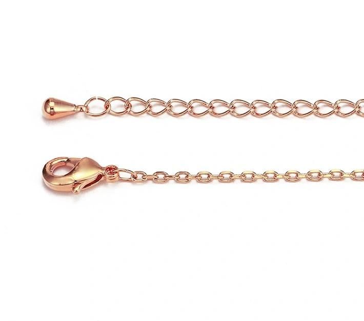 Fashion Jewelry Star Type Rose Gold Color Pearl Sweater Chain Necklace for Women