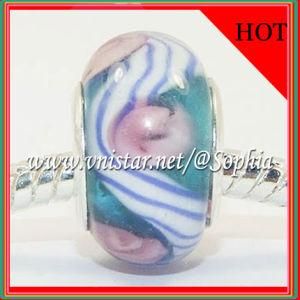 Lamp Beads with Blue Waves