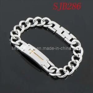 Men&prime;s 316L Stainless Steel Bracelet Jewelry with Cross Design (SJB286)