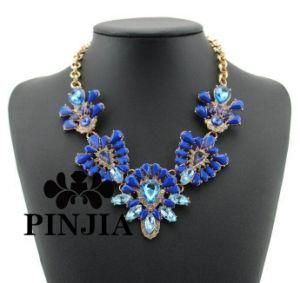 Vintage Flower Crystal Bib Choker Statement Women Necklace Fashion Jewelry