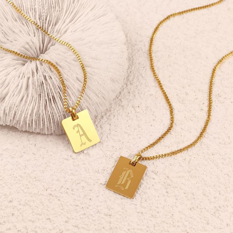 Trendy Custom Coin Stainless Steel Jewellery 18K Gold Plated Men Charm Pendant Necklace Jewelry