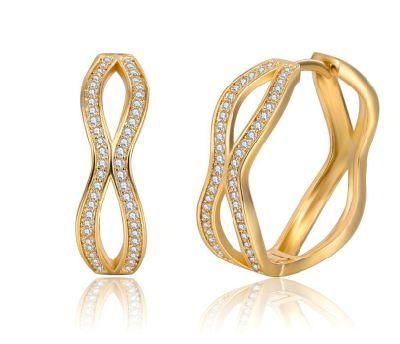 925 Silver Jewellery Diamond Higguies Earring Gold Plated Imitation Jewelry