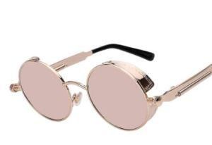 Round Metal Sunglasses Steampunk Men Women Fashion Glasses Brand Designer Retro Vintage Sunglasses UV400