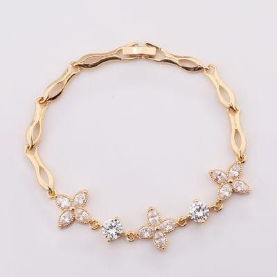 Wholesale Mexican Popular Cubic Zircon 18K Gold Plated Friendship New Fashion Bracelets for Young People Jewelry