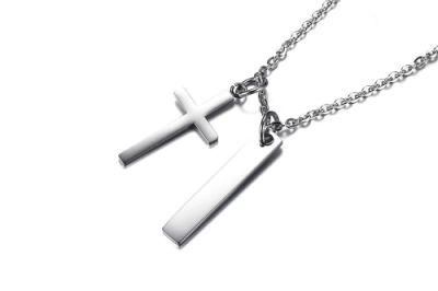 Crucifix Pendant Necklace Silver Color Clavicle Necklace for Women Fashion Party Women Jewelry
