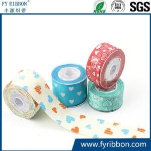 Hot Sale Fashion Custom Sweet Heart Printed Grosgrain Ribbon