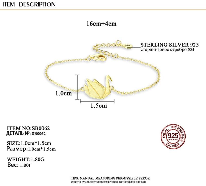 Elegant Bracelet Pure Silver Jewelry for Ladies Party