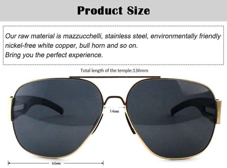 Creative Design Double Beam Design Stock Polarized Men Sunglasses
