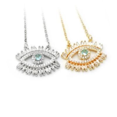 Fashion Creative Gold Plated Pendant Devil Eye Necklace Women Zircon Fashion Jewelry