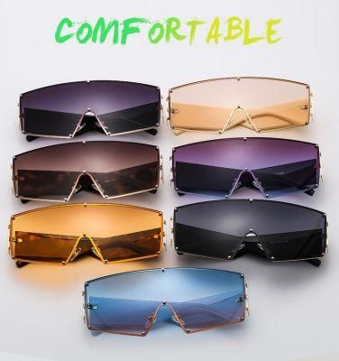 Fashion One Piece Sunglasses Oversize Big Large Sunglasses for Women