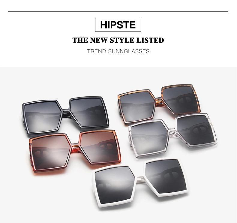 Large Frame Sunglasses with Hollow Temples and Bright Black Cross-Border Aliexpress Glasses