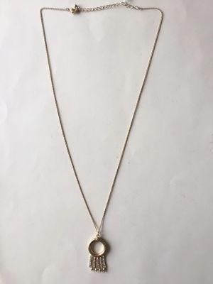 Fashion Metal Jewelry Necklace Chaining with Cyrstals 31~35+4cm
