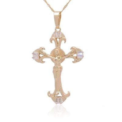 Wholesale Cubic Zirconia Jesus Cross Jewelry Necklace