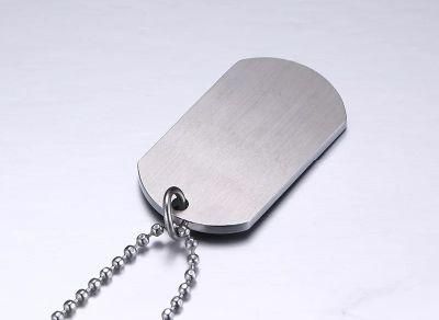 Custom Jewelry Dog Tag Brushed High Quality Army Tag Engrave Name for Gift