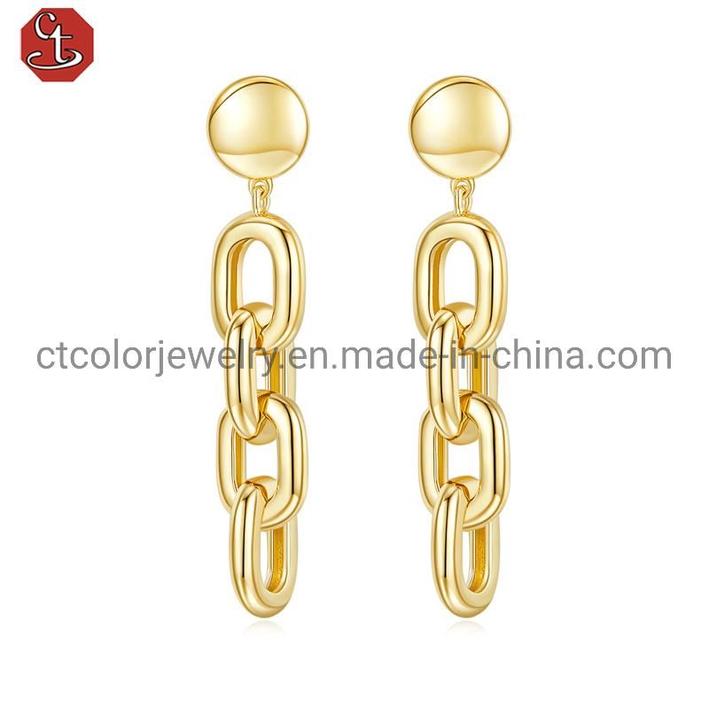 Gold plated Fashion Earring Whole sale jewelry 925 silver Earrings for women