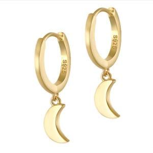 2021 Wholesale Jewelry Personality Moon Style Ear Hoop for Girl Women Lovely Moon Earring Drop Wholesale