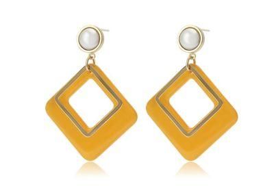 Fashion Jewelry 2019 Pearl Earring, 14K Gold Color Acrylic Earring for Women