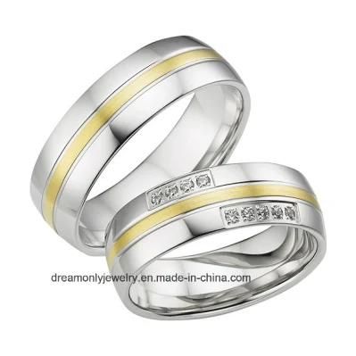 Two Colors Wedding Ring Gold Finger Ring