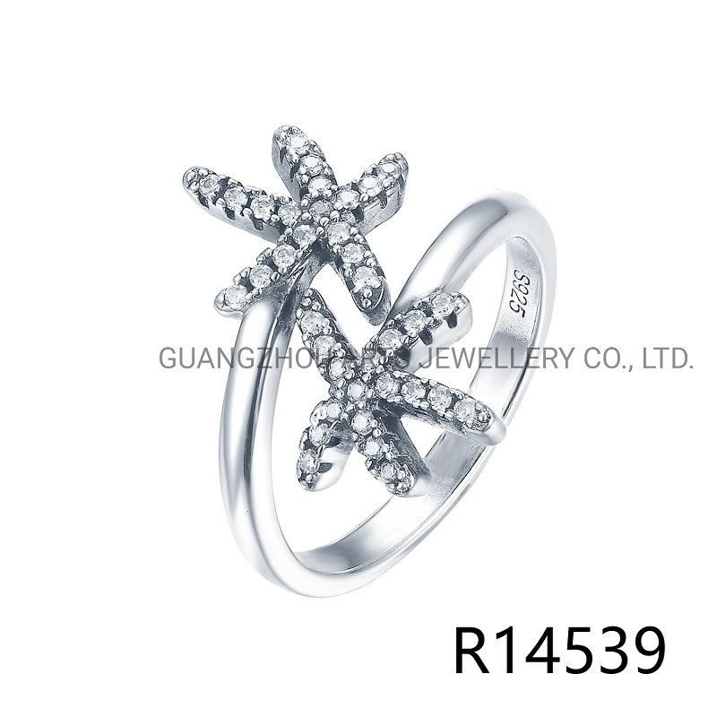 Wholesale Leaves & Flowers 925 Sterling Silver Engagement Ring